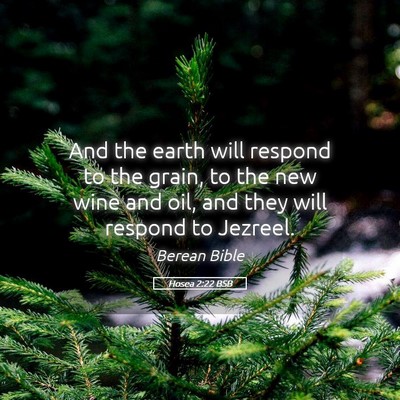 Picture 05 - Hosea 2:22 BSB - And the earth will respond to the grain, to the - Bible Verse Picture