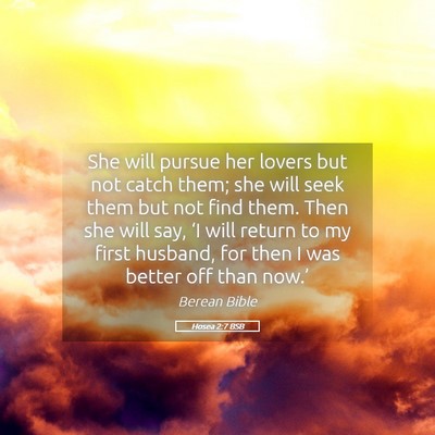 Picture 05 - Hosea 2:7 BSB - She will pursue her lovers but not catch them; - Bible Verse Picture
