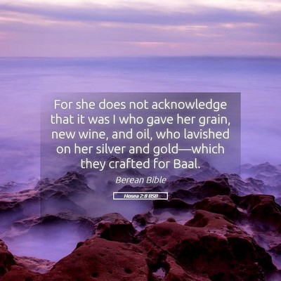 Picture 05 - Hosea 2:8 BSB - For she does not acknowledge that it was I who - Bible Verse Picture