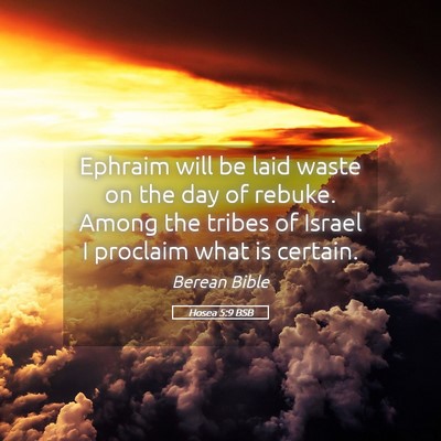 Picture 05 - Hosea 5:9 BSB - Ephraim will be laid waste on the day of rebuke. - Bible Verse Picture