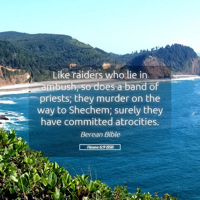 Picture 05 - Hosea 6:9 BSB - Like raiders who lie in ambush, so does a band of - Bible Verse Picture