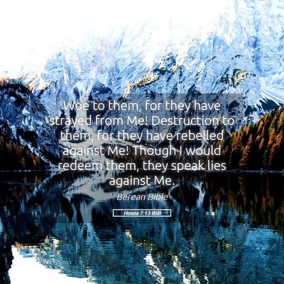Picture 05 - Hosea 7:13 BSB - Woe to them, for they have strayed from Me! - Bible Verse Picture