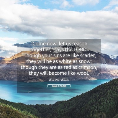 Picture 05 - Isaiah 1:18 BSB - “Come now, let us reason together,” says the - Bible Verse Picture