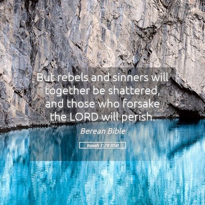 Picture 05 - Isaiah 1:28 BSB - But rebels and sinners will together be - Bible Verse Picture