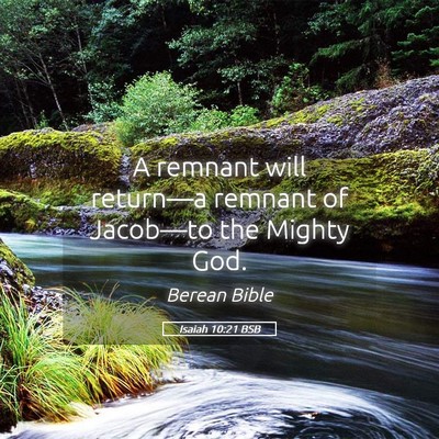 Picture 05 - Isaiah 10:21 BSB - A remnant will return—a remnant of Jacob—to - Bible Verse Picture