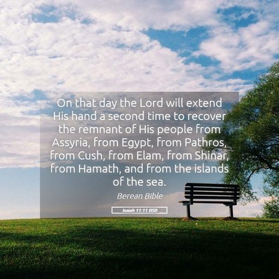 Picture 05 - Isaiah 11:11 BSB - On that day the Lord will extend His hand a - Bible Verse Picture