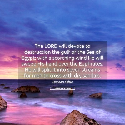 Picture 05 - Isaiah 11:15 BSB - The LORD will devote to destruction the gulf of - Bible Verse Picture