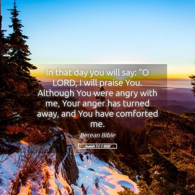 Picture 05 - Isaiah 12:1 BSB - In that day you will say: “O LORD, I will - Bible Verse Picture