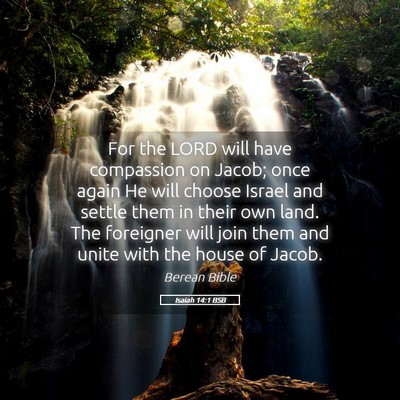 Picture 05 - Isaiah 14:1 BSB - For the LORD will have compassion on Jacob; once - Bible Verse Picture