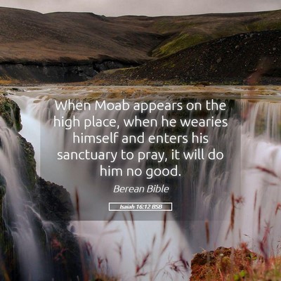 Picture 05 - Isaiah 16:12 BSB - When Moab appears on the high place, when he - Bible Verse Picture