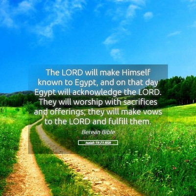 Picture 05 - Isaiah 19:21 BSB - The LORD will make Himself known to Egypt, and on - Bible Verse Picture