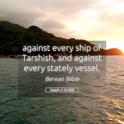 Picture 05 - Isaiah 2:16 BSB - against every ship of Tarshish, and against every - Bible Verse Picture