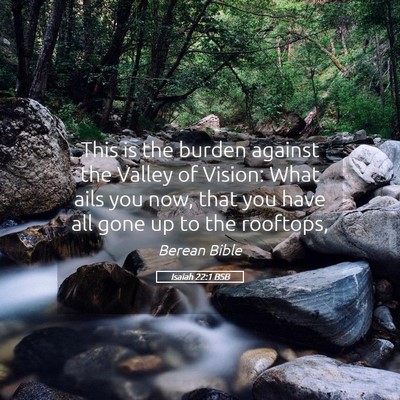 Picture 05 - Isaiah 22:1 BSB - This is the burden against the Valley of Vision: - Bible Verse Picture