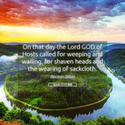 Picture 05 - Isaiah 22:12 BSB - On that day the Lord GOD of Hosts called for - Bible Verse Picture