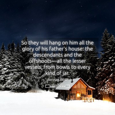 Picture 05 - Isaiah 22:24 BSB - So they will hang on him all the glory of his - Bible Verse Picture