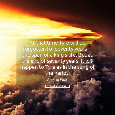 Picture 05 - Isaiah 23:15 BSB - At that time Tyre will be forgotten for seventy - Bible Verse Picture