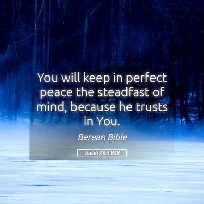 Picture 05 - Isaiah 26:3 BSB - You will keep in perfect peace the steadfast of - Bible Verse Picture