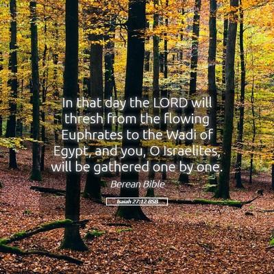 Picture 05 - Isaiah 27:12 BSB - In that day the LORD will thresh from the flowing - Bible Verse Picture
