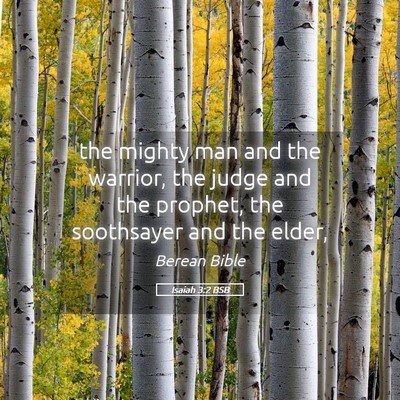Picture 05 - Isaiah 3:2 BSB - the mighty man and the warrior, the judge and the - Bible Verse Picture