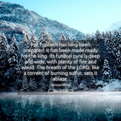Picture 05 - Isaiah 30:33 BSB - For Topheth has long been prepared; it has been - Bible Verse Picture
