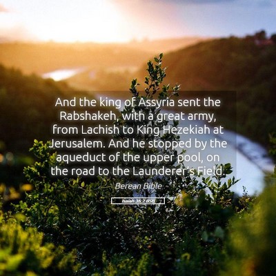 Picture 05 - Isaiah 36:2 BSB - And the king of Assyria sent the Rabshakeh, with - Bible Verse Picture