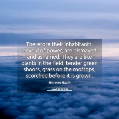 Picture 05 - Isaiah 37:27 BSB - Therefore their inhabitants, devoid of power, are - Bible Verse Picture