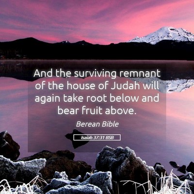 Picture 05 - Isaiah 37:31 BSB - And the surviving remnant of the house of Judah - Bible Verse Picture