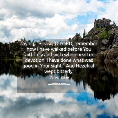 Picture 05 - Isaiah 38:3 BSB - saying, “Please, O LORD, remember how I have - Bible Verse Picture