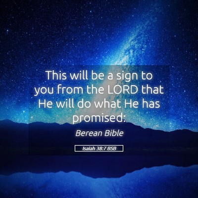Picture 05 - Isaiah 38:7 BSB - This will be a sign to you from the LORD that He - Bible Verse Picture