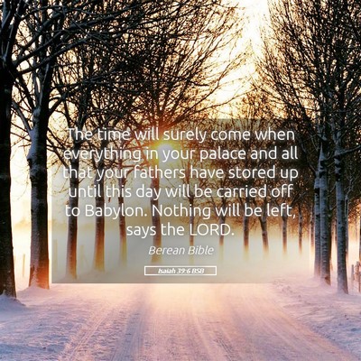 Picture 05 - Isaiah 39:6 BSB - The time will surely come when everything in your - Bible Verse Picture