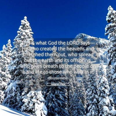 Picture 05 - Isaiah 42:5 BSB - This is what God the LORD says—He who created - Bible Verse Picture