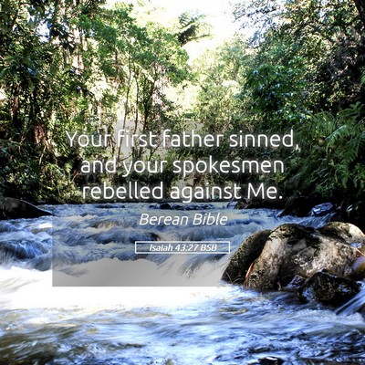 Picture 05 - Isaiah 43:27 BSB - Your first father sinned, and your spokesmen - Bible Verse Picture