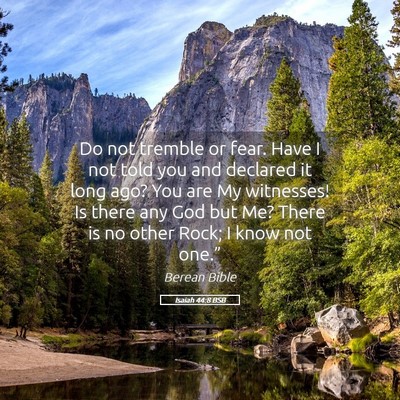 Picture 05 - Isaiah 44:8 BSB - Do not tremble or fear. Have I not told you and - Bible Verse Picture