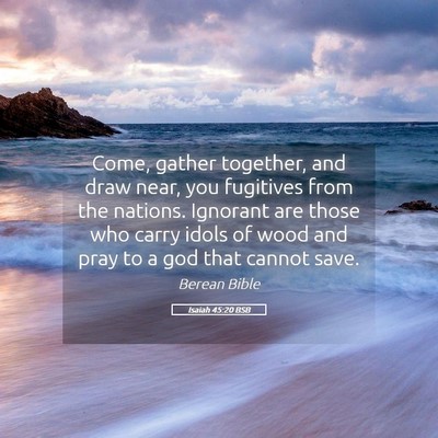 Picture 05 - Isaiah 45:20 BSB - Come, gather together, and draw near, you - Bible Verse Picture