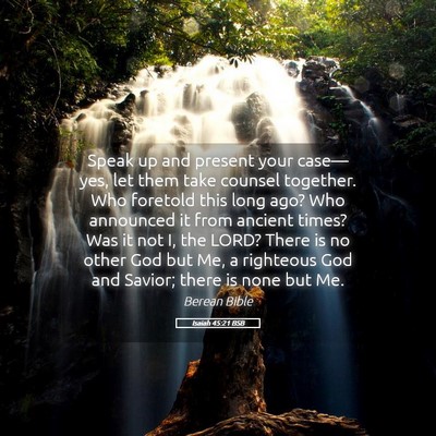 Picture 05 - Isaiah 45:21 BSB - Speak up and present your case—yes, let them - Bible Verse Picture