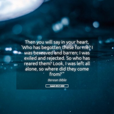 Picture 05 - Isaiah 49:21 BSB - Then you will say in your heart, ‘Who has - Bible Verse Picture