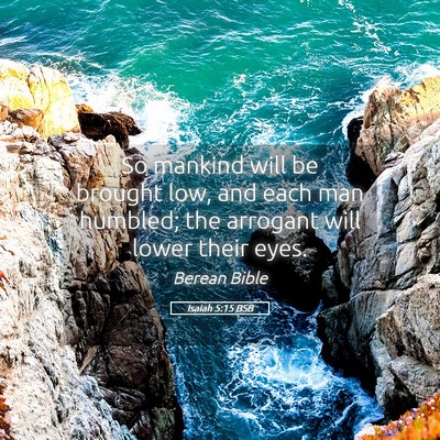 Picture 05 - Isaiah 5:15 BSB - So mankind will be brought low, and each man - Bible Verse Picture