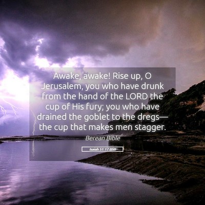 Picture 05 - Isaiah 51:17 BSB - Awake, awake! Rise up, O Jerusalem, you who have - Bible Verse Picture
