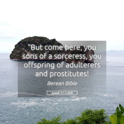 Picture 05 - Isaiah 57:3 BSB - “But come here, you sons of a sorceress, you - Bible Verse Picture