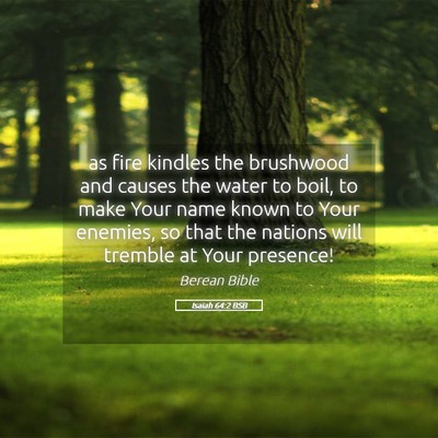 Picture 05 - Isaiah 64:2 BSB - as fire kindles the brushwood and causes the - Bible Verse Picture