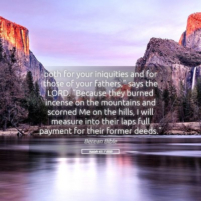 Picture 05 - Isaiah 65:7 BSB - both for your iniquities and for those of your - Bible Verse Picture