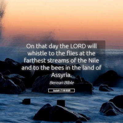 Picture 05 - Isaiah 7:18 BSB - On that day the LORD will whistle to the flies at - Bible Verse Picture
