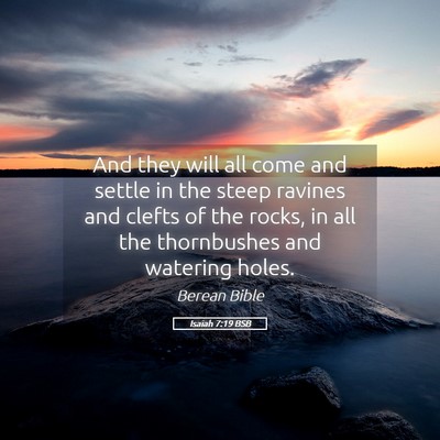 Picture 05 - Isaiah 7:19 BSB - And they will all come and settle in the steep - Bible Verse Picture