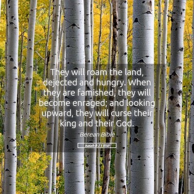 Picture 05 - Isaiah 8:21 BSB - They will roam the land, dejected and hungry. - Bible Verse Picture