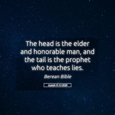 Picture 05 - Isaiah 9:15 BSB - The head is the elder and honorable man, and the - Bible Verse Picture
