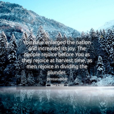 Picture 05 - Isaiah 9:3 BSB - You have enlarged the nation and increased its - Bible Verse Picture