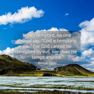 Picture 05 - James 1:13 BSB - When tempted, no one should say, “God is - Bible Verse Picture