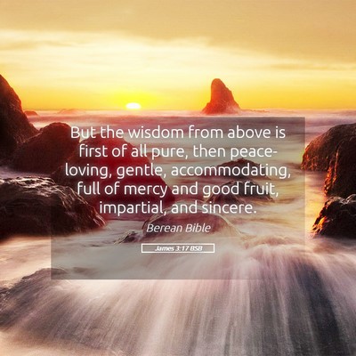 Picture 05 - James 3:17 BSB - But the wisdom from above is first of all pure, - Bible Verse Picture