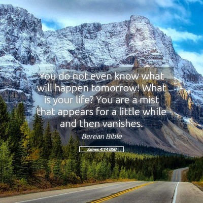 Picture 05 - James 4:14 BSB - You do not even know what will happen tomorrow! - Bible Verse Picture