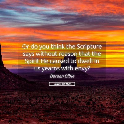 Picture 05 - James 4:5 BSB - Or do you think the Scripture says without reason - Bible Verse Picture